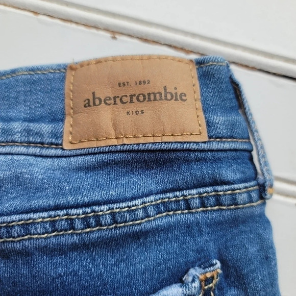 Abercrombie Kids Girls Skinny Leg Denim Pants Blue 26x28 Size 14 - Picture 8 of 13